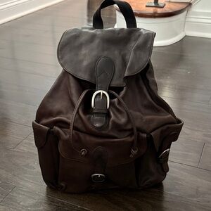 Classic Brown Leather Backpack